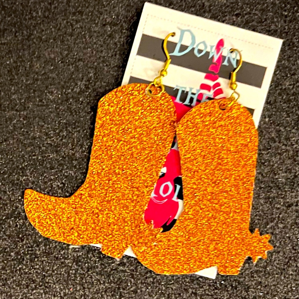 Glitter Boots Leather Earrings 2-$5/5-$10